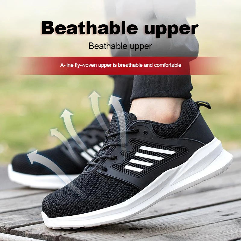 Sneakers da lavoro scarpe con punta in acciaio scarpe antinfortunistiche da uomo scarpe da lavoro antiforatura stivali moda indistruttibile calzature sicurezza