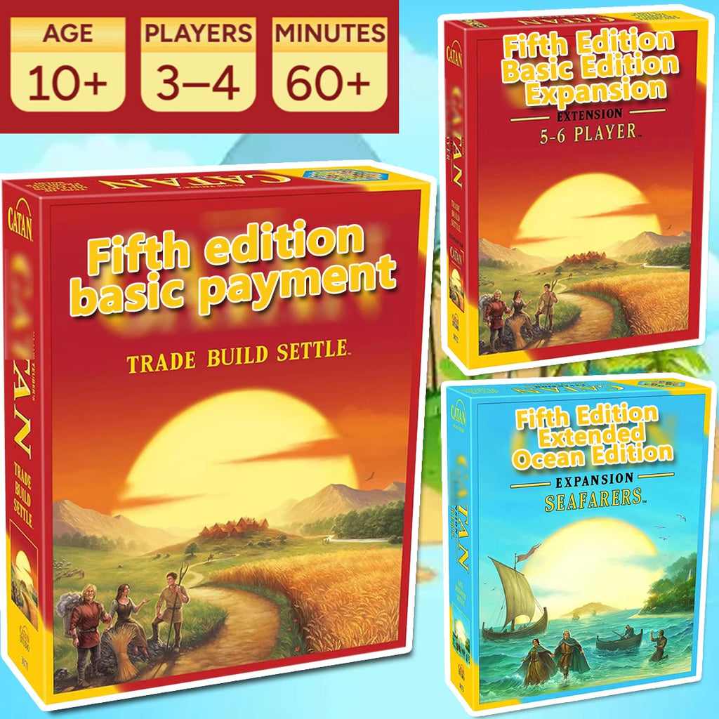 Gioco da tavolo (5a edizione) Commercia, costruisci e colonizza nel classico gioco di strategia per famiglie, bambini e adulti, dai 10 anni in su, 3-4 giocatori