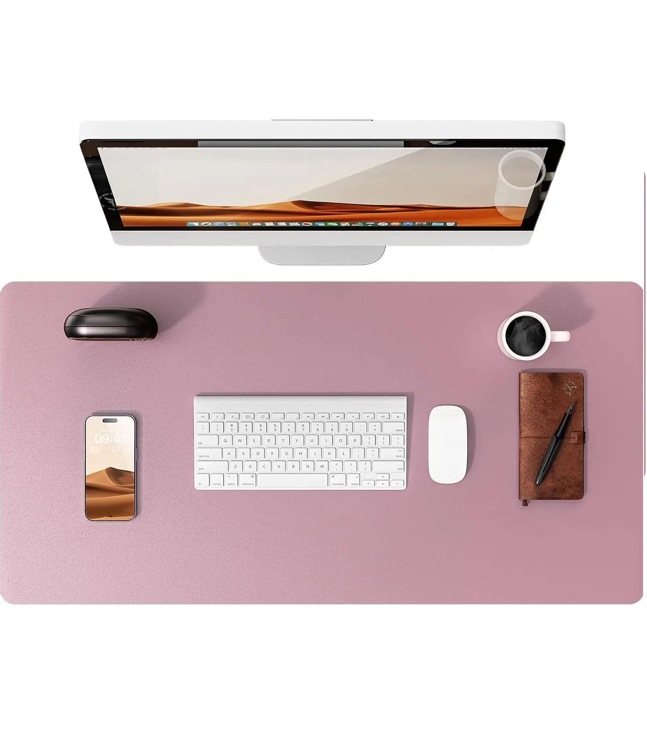 Tappetino Per Mouse Grande In Pelle PU Antiscivolo Per Scrivania E Laptop