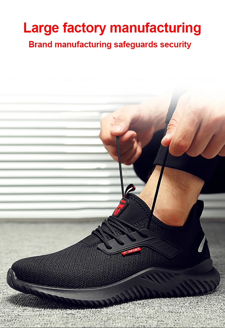 Sneakers da lavoro scarpe con punta in acciaio scarpe antinfortunistiche da uomo scarpe da lavoro antiforatura stivali moda indistruttibile calzature sicurezza