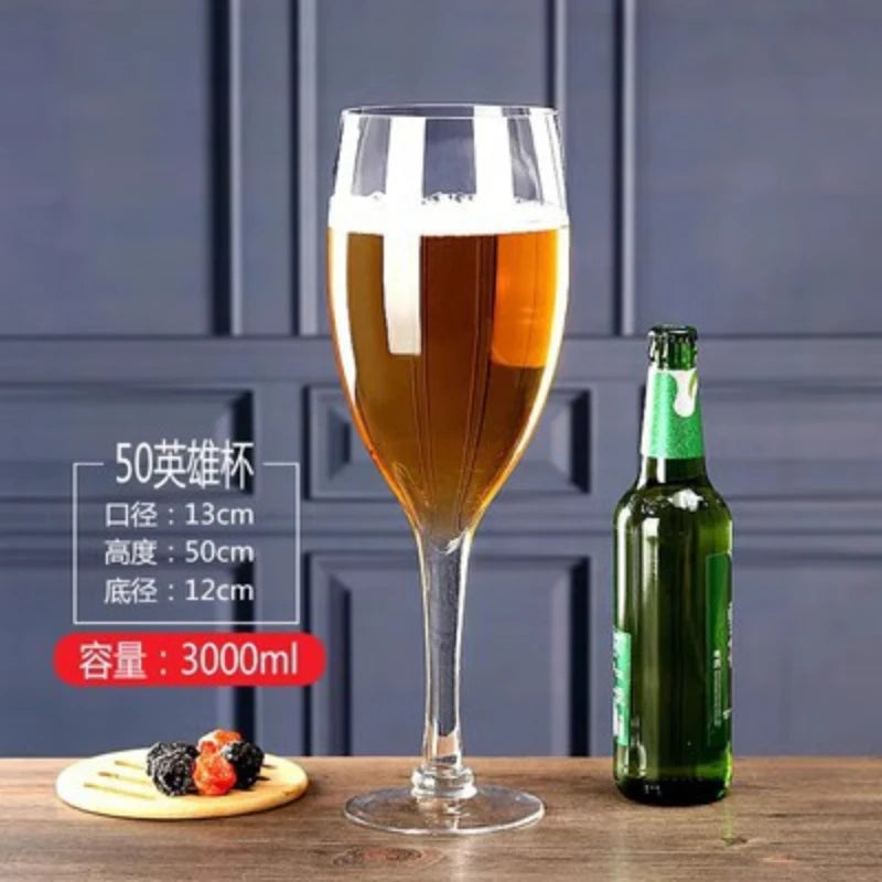 Bicchiere da birra di grande capacità Bicchieri da vino rosso per bar Bicchiere da eroe Bicchiere da champagne extra