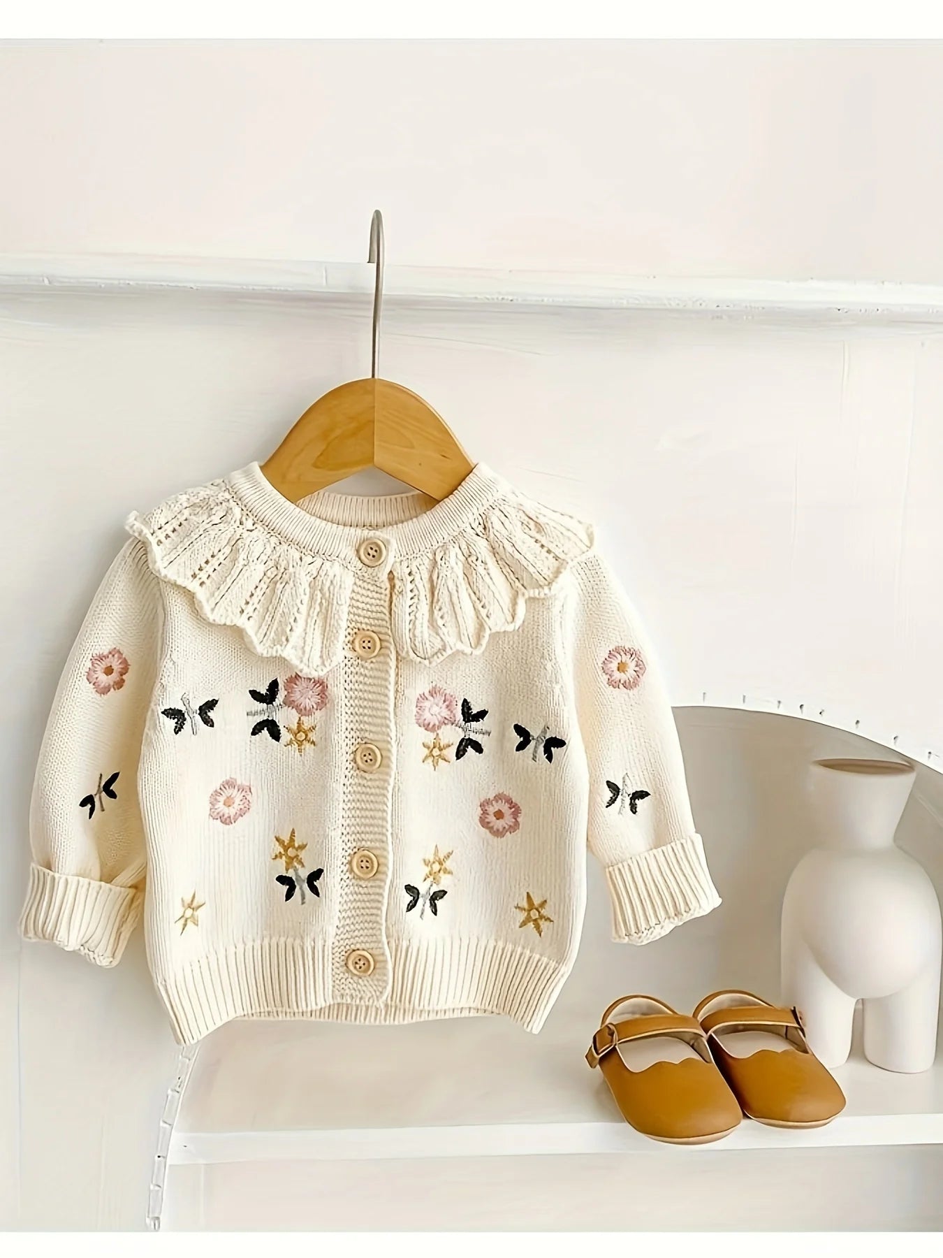 Cardigan lavorato a maglia per bambini autunno e inverno Top per bambina Maglione caldo stile bambino invernale per bambini
