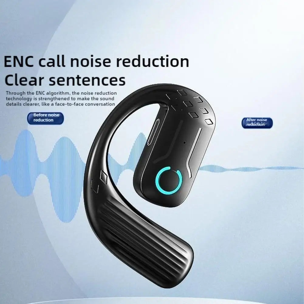 Cuffie Bluetooth wireless con gancio per l'orecchio per musica sportiva Batteria universale a lunga durata Auricolare con gancio per l'orecchio singolo