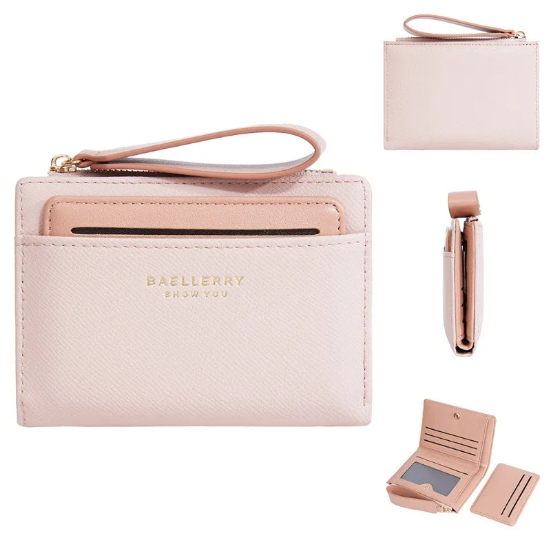 Portafoglio di Lusso Baellerry per Donne, Elegante Portamonete Sottile in Pelle PU con Scomparti Multipli per Carte