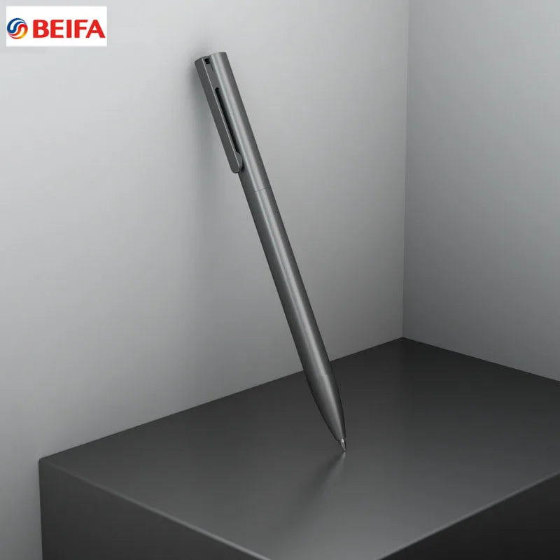 BEIFA Metal Gel Ink Sign Pen rotante 0.5MM nero svizzera ricarica Business Signing School Office Stationery