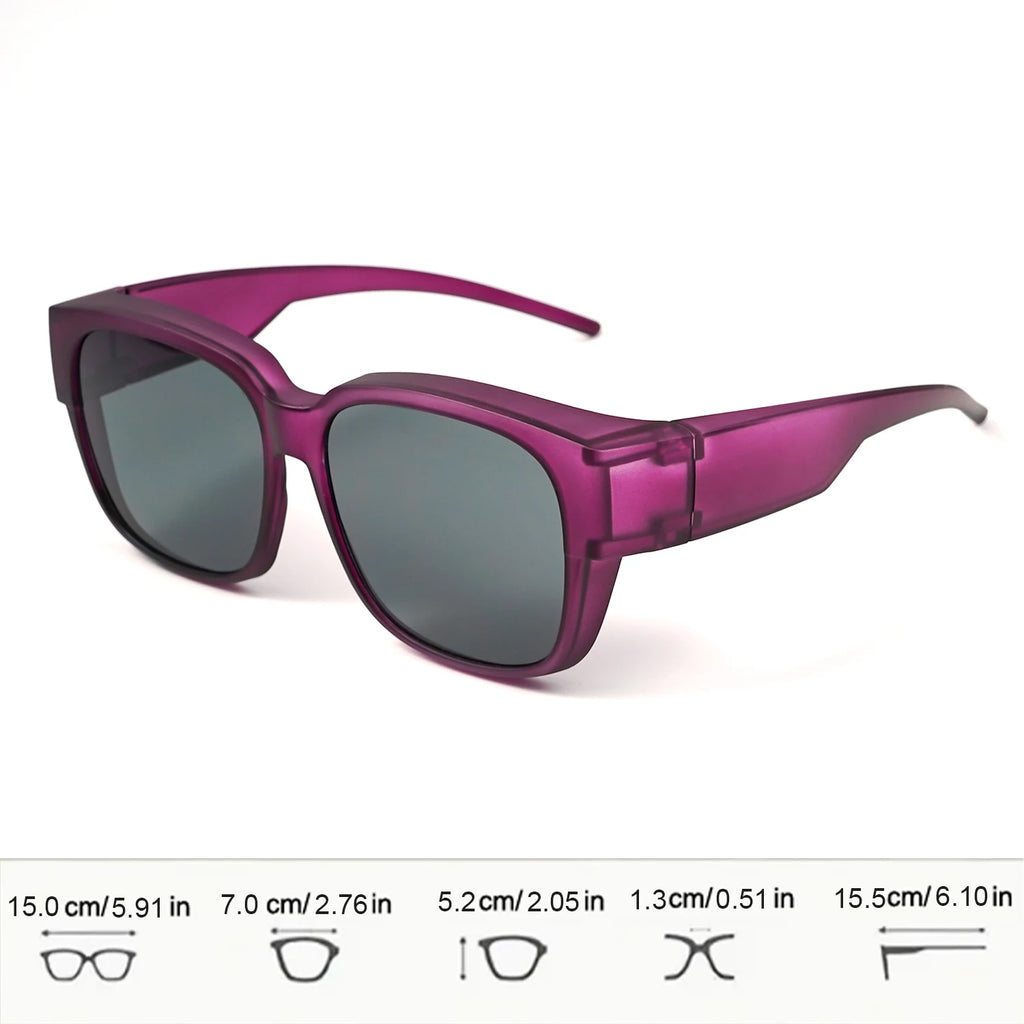 Occhiali da sole unisex quadrati oversize alla moda per abbigliamento casual, perfetti per servizi fotografici, regalo ideale