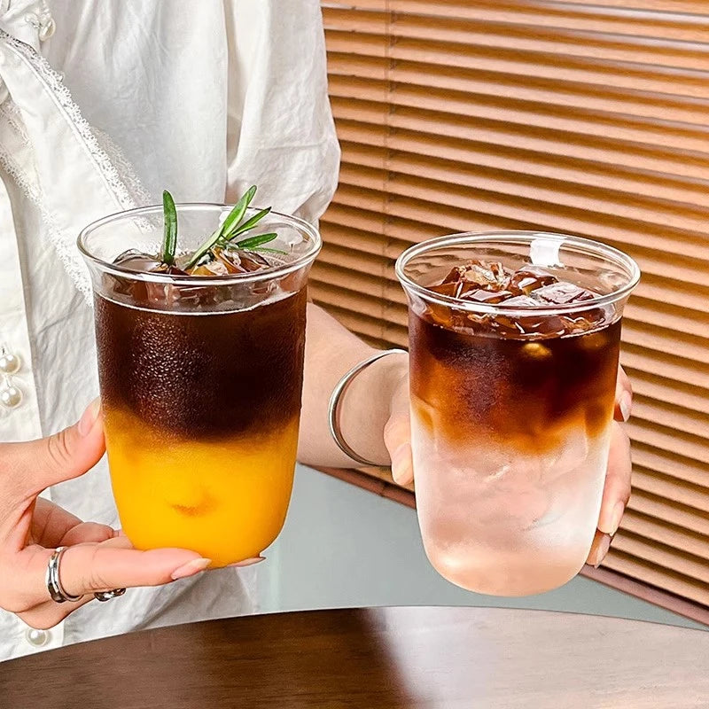 1/6 pezzi tazza di vetro giapponese tazza di vetro per caffè al latte tazza trasparente birra ins tazza di acqua potabile accessorio da cucina tazze di vetro per acqua