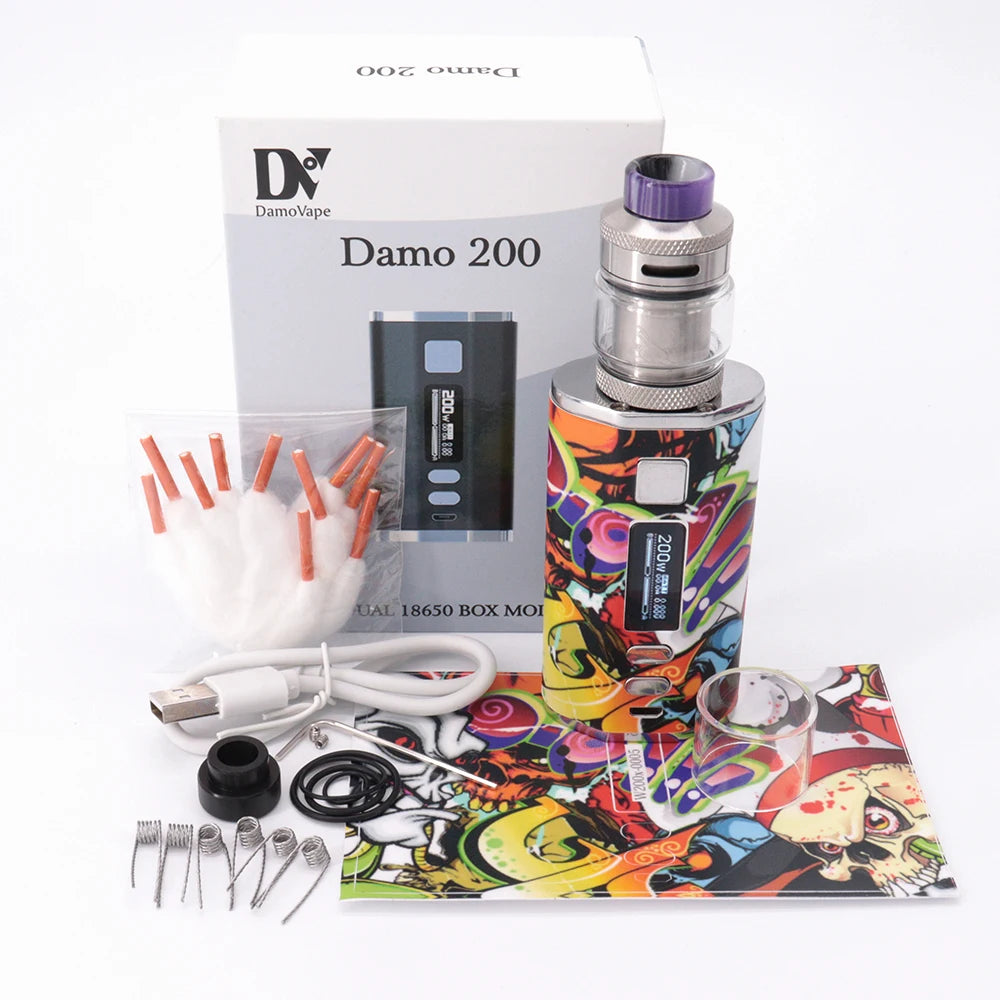 Sigaretta elettronica 200W VAPE Box Mod 4400mah Batteria Zeus Sub Ohm Serbatoio Dead Rabbit V1/v3 Rta Doppia bobine Atomizzatore Vape Kit