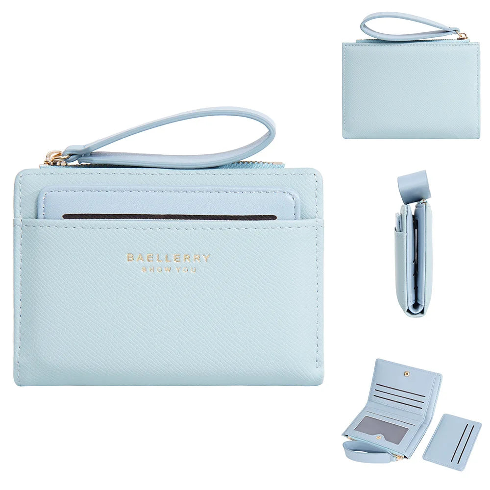 Portafoglio di Lusso Baellerry per Donne, Elegante Portamonete Sottile in Pelle PU con Scomparti Multipli per Carte