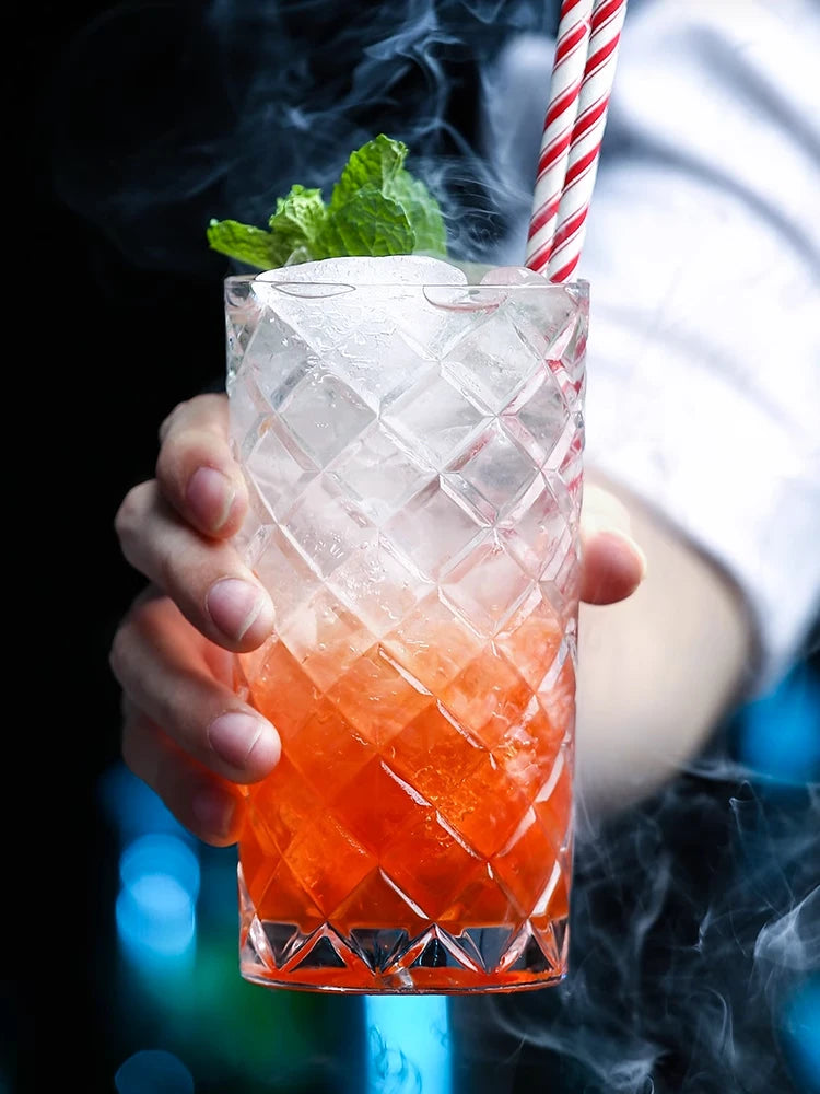 Bicchieri in cristallo senza piombo, creativi, per bibite, Collins, tumbler, per acqua, succo, birra e cocktail