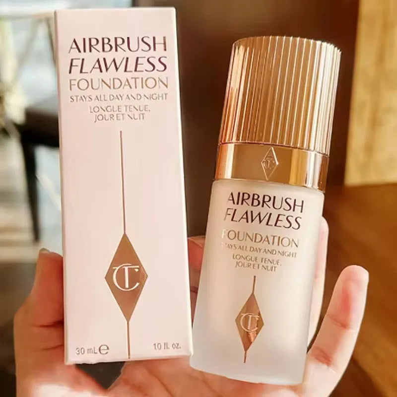 Fondotinta Liquido CT Texture Leggera e Acquosa, Correttore a Lunga Durata, Cuscinetto d'Aria in Polvere con Piccola Piastra Dorata, Spray Fissante per Trucco Quotidiano