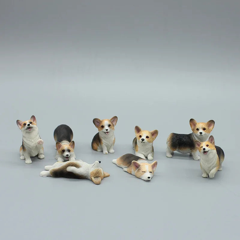 Mini Corgi Car Decoration Resin Crafts Dog Desk Decoration Decoration Simulation Cake Baking Decoration Kawaii Accessories