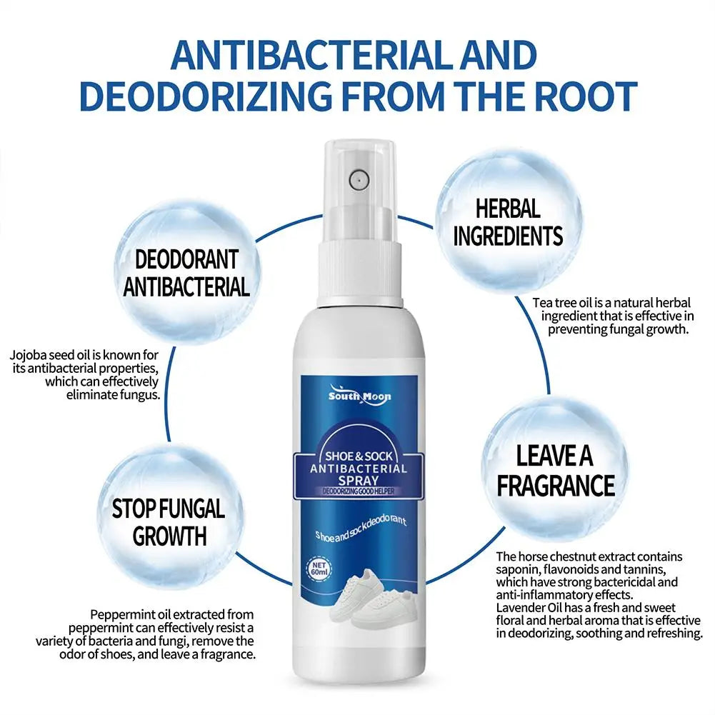Foot Odor Deodorizer Spray Multi-purpose Odor Removal For Shoe Refreshing Foot Spray Anti-sweat Foot Care Odor Remover