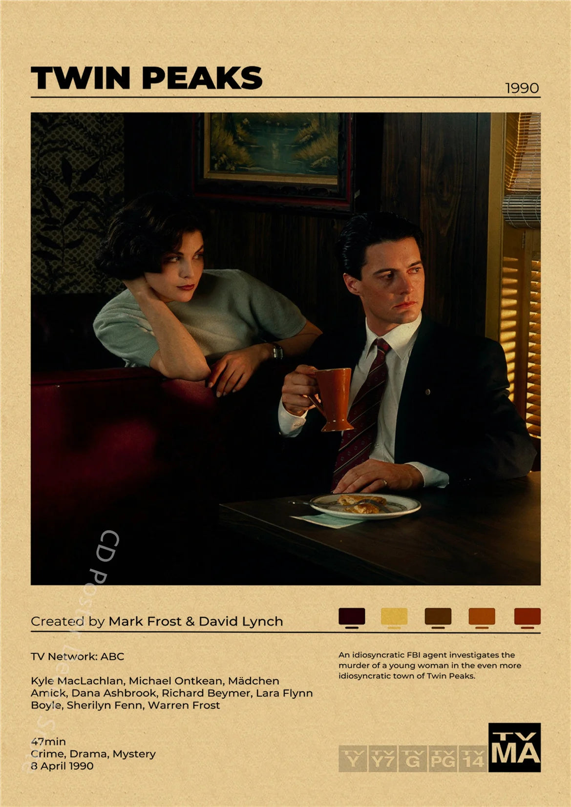 Serie di film classici Poster vintage Film retrò Città di Dio Jojo Coniglio Stampe su carta Kraft Camera Bar Cafe Decor Art Wall Painting