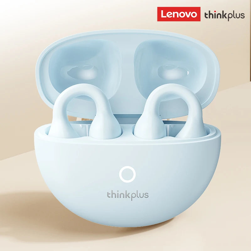 Nuove cuffie Bluetooth wireless Lenovo LP25 OWS con clip per l'orecchio, cuffie da gioco a lunga durata della batteria, auricolari con audio surround HIFI e microfono