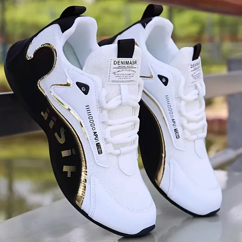 Scarpe da ginnastica da uomo alla moda Scarpe sportive casual in pelle da uomo Scarpe da tennis leggere antiscivolo Scarpe da corsa da uomo traspiranti per esterni