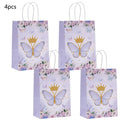 Decorazione per feste con farfalla viola, piatti di carta usa e getta, tovaglioli, tazze, set di stoviglie in paglia per la festa di compleanno con farfalla