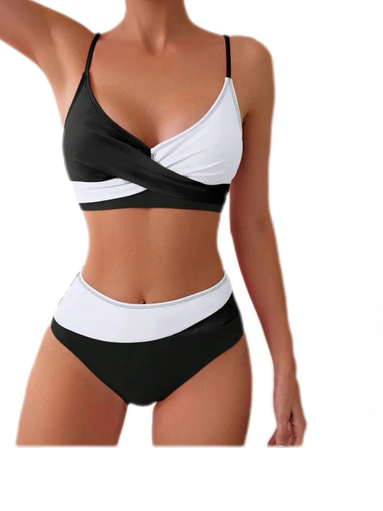 Sexy Push Up Bikini Set Patchwork femminile Costume da bagno Donna Costumi da bagno Summer Beach Wear Biquini Costume da bagno Maillot De Bain Femme