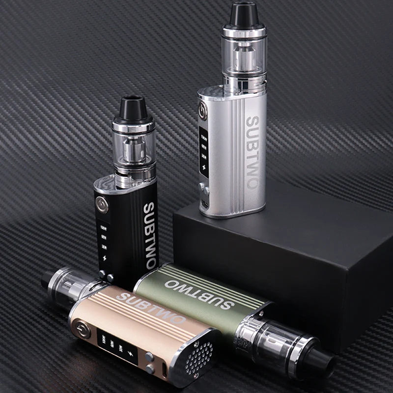 Sigarette elettroniche SUB DUE Kit mod box da 100 W 1800 mAh 30 W/60 W/100 W Regolazione dell'alimentazione con penna Vape atomizzatore flusso d'aria inferiore da 0,3 ohm 2,5 ml
