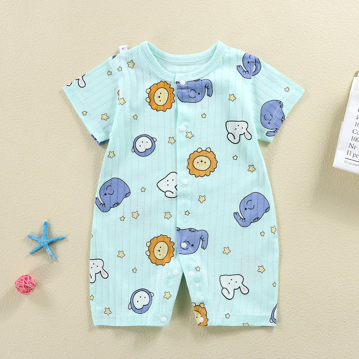 Tutine Neonato 2026 Nuove in Cotone Puro Estive per Bambini e Bambine, Pagliaccetti a Maniche Corte Sottili con Bretelle, Abbigliamento per Neonati