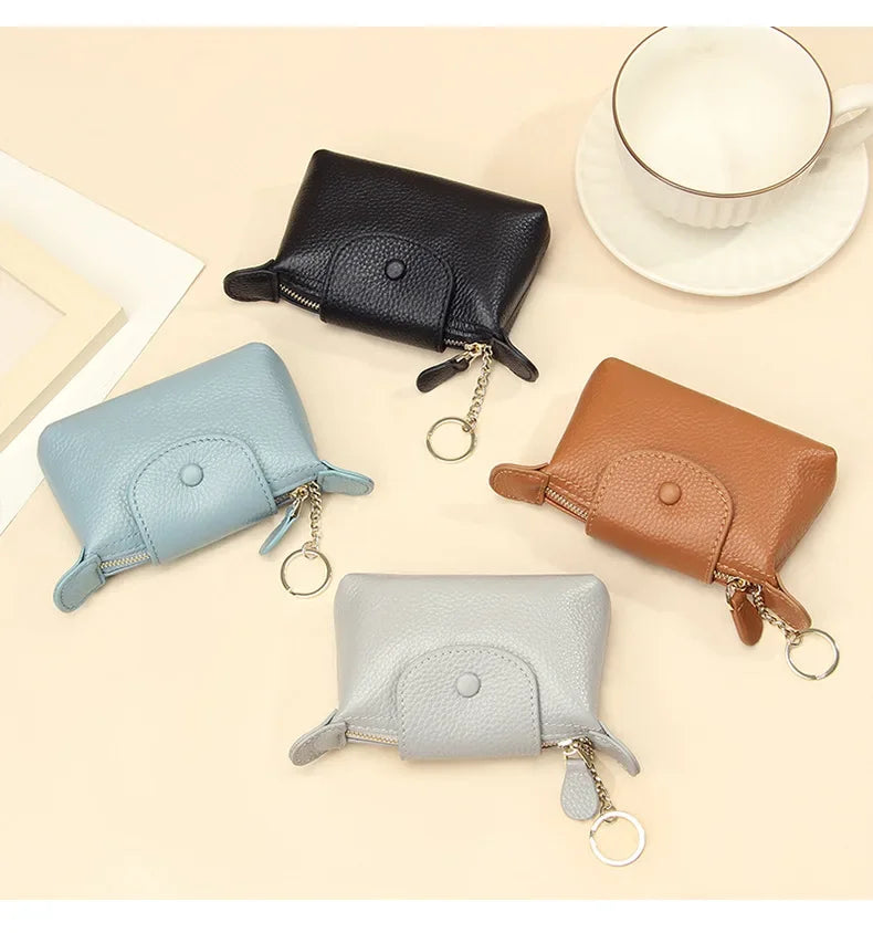 Portamonete da donna in pelle di mucca di nuova moda Porta carte creative per chiavi e rossetti Portaoggetti Portafoglio carino per donne e donne