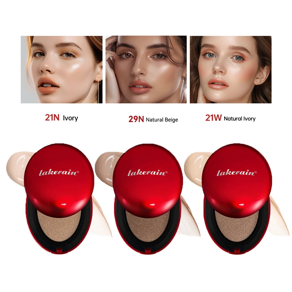 Lakerain Fondotinta per cuscino Protezione solare Impermeabile a lunga durata Illumina fondotinta Crema Base per donna Trucco Viso Cosmetici coreani