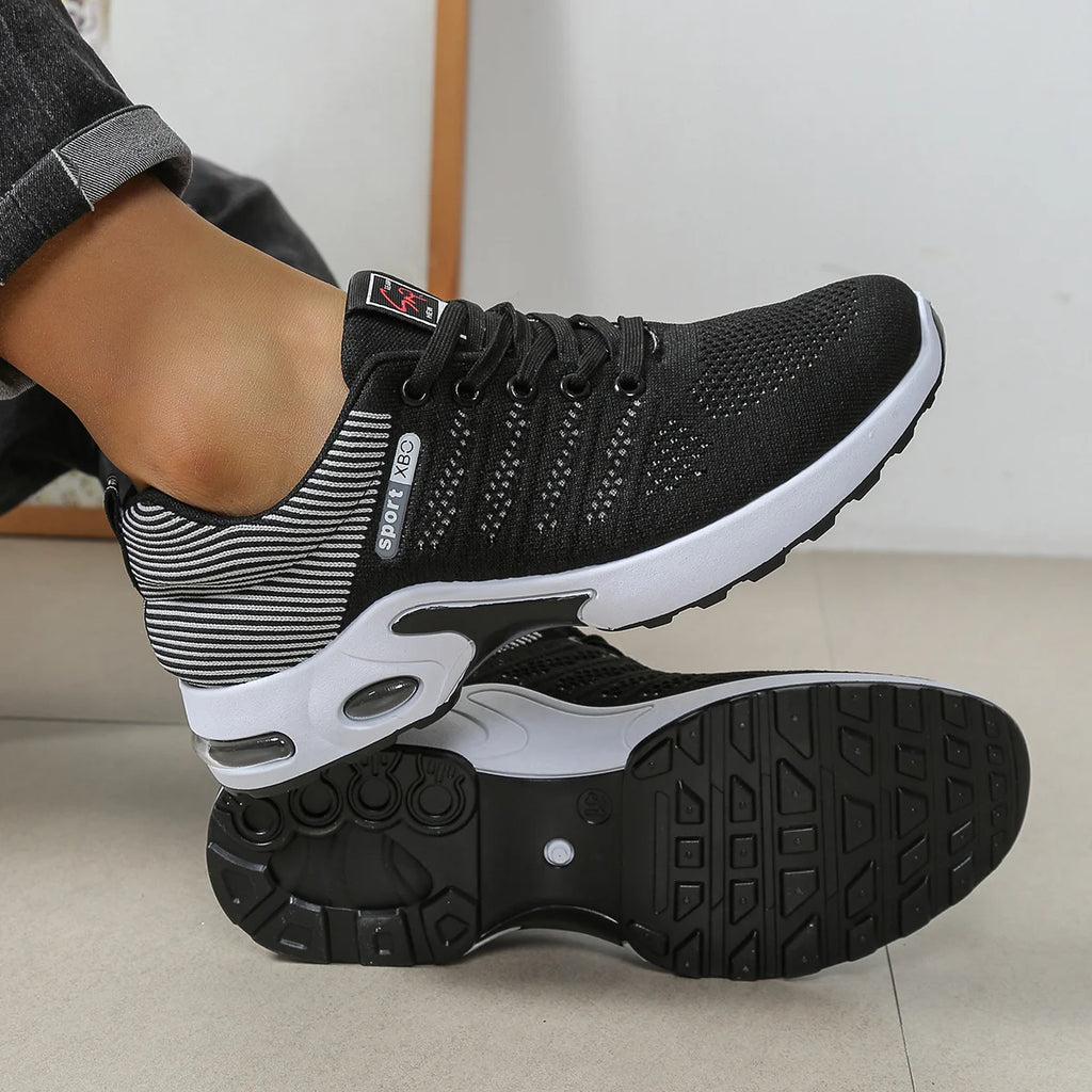 Scarpe sportive casual da uomo, scarpe sportive versatili con lacci in rete traspirante