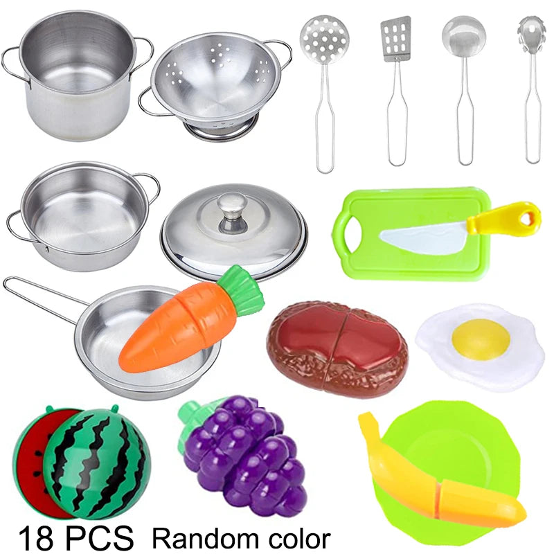 Set da cucina Fai finta di giocare Giocattolo da cucina simulato Set da gioco di ruolo per bambini Set da cucina Regalo educativo per bambini Ragazze Ragazzo