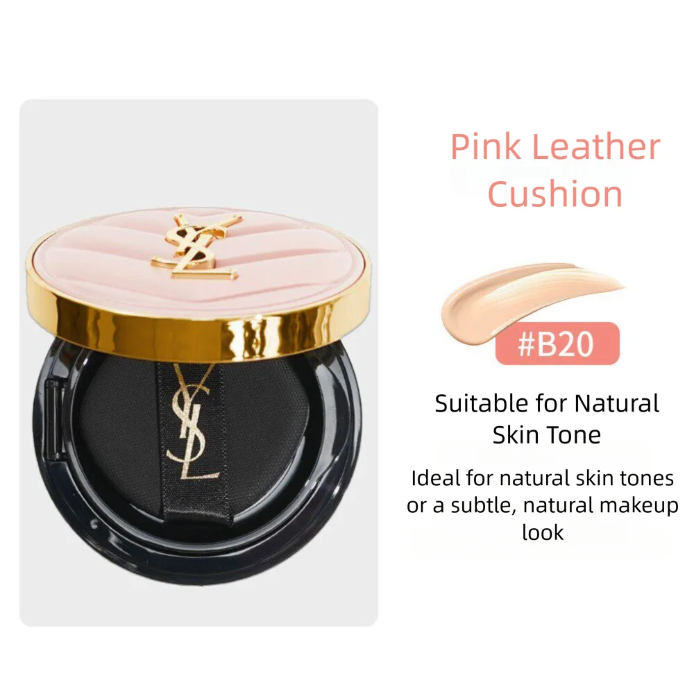 YSL Le Cushion Encre De Peau Fondotinta Cushion in Pelle Rosa B10 B20, Luminoso e Opaco, Lunga Durata, Copertura Impeccabile