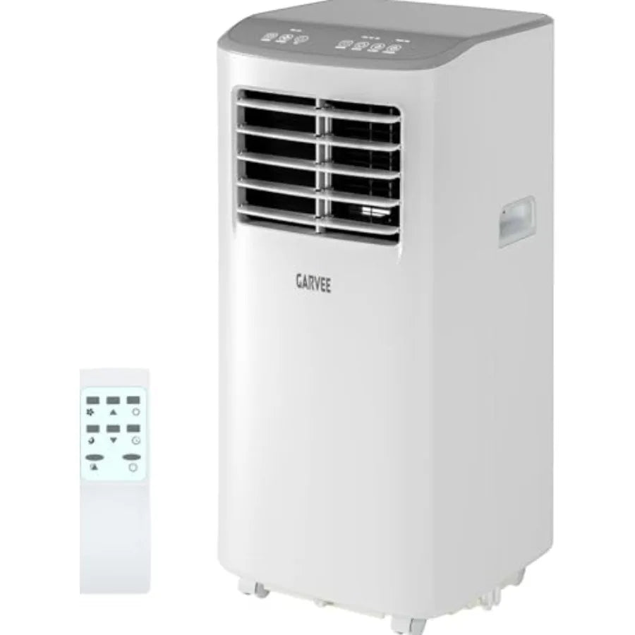 Condizionatore d'aria portatile 3 in 1 per uso domestico, corpo in plastica ABS, bianco, raffreddamento da 8.000 BTU con ventilatore deumidificatore, modalità sleep, 24