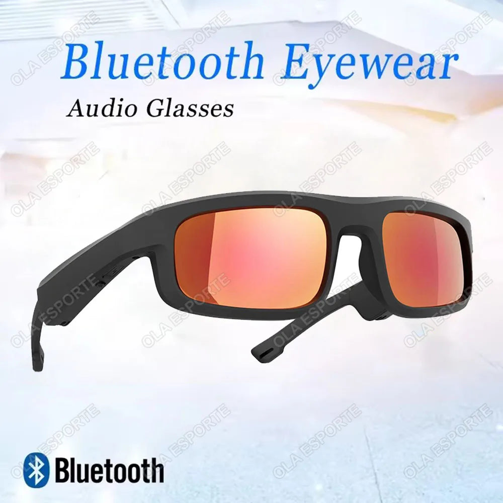 Cuffie per occhiali Bluetooth senza fili Cuffie per occhiali da sole fotocromatici a conduzione ossea Auricolari per sport all'aria aperta Cuffie per occhiali UV400