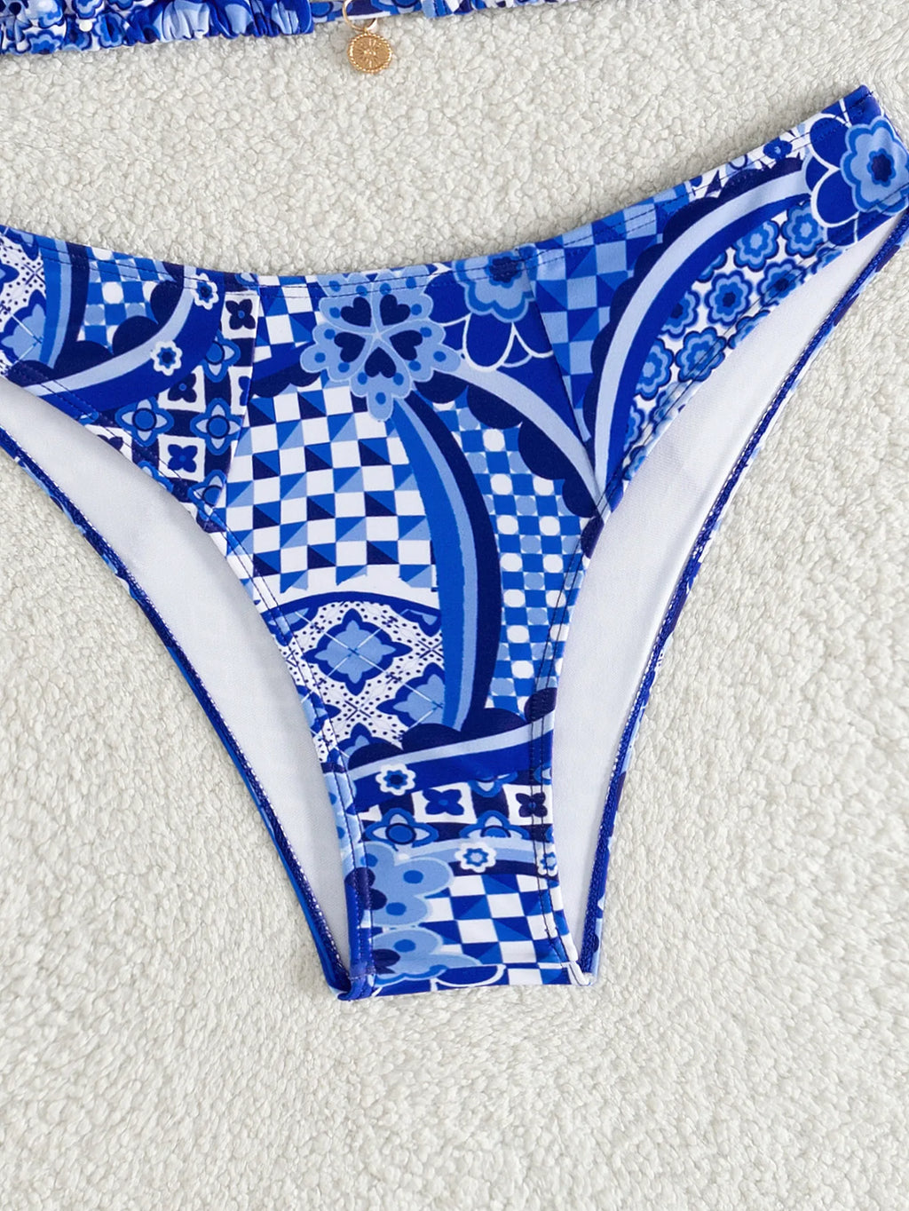 Nuovo Set Bikini Triangolo 2026 - Costume da Bagno Push-Up con Stampa Floreale e Slip Brasiliano