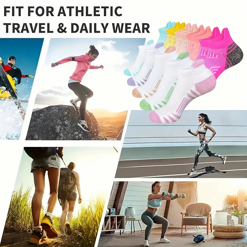 5/10 Pairs High-Quality Neutral Sports Socks Fashionable Stripes Sweat Absorbing Breathable Outdoor Couple Running Casual Socks