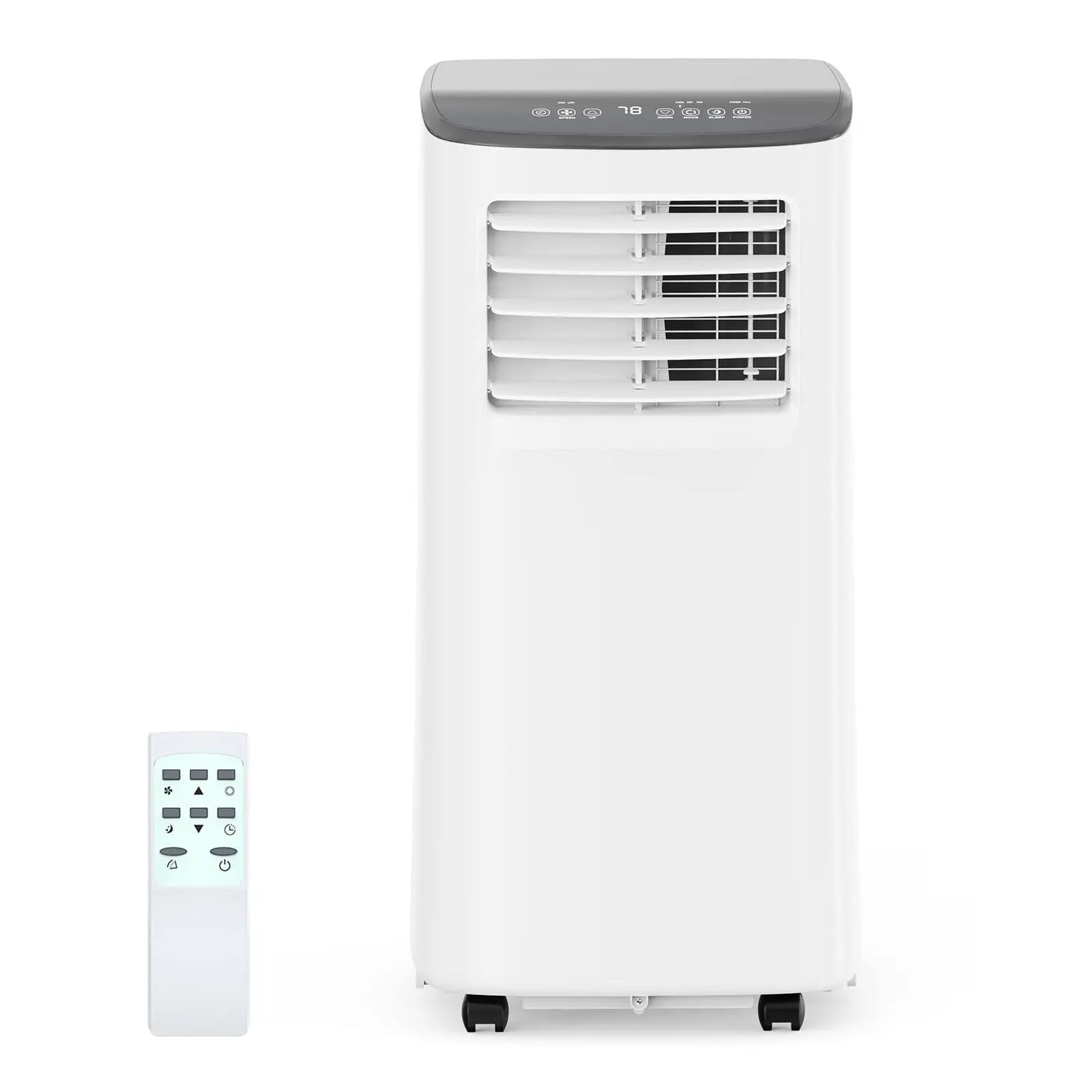 Condizionatori d'aria portatili da 8.000 BTU, unità AC portatile con funzione di raffreddamento, ventilazione, deumidificatore, modalità sleep, condizionatore d'aria portatile 4-in-1, timer 24 ore, telecomando e kit di inst