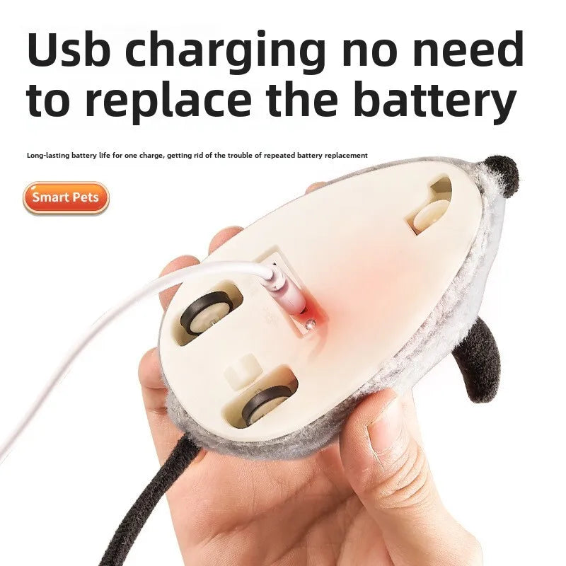 Giocattolo Interattivo Per Gatti Con Mouse Mobile Rilevamento Automatico USB