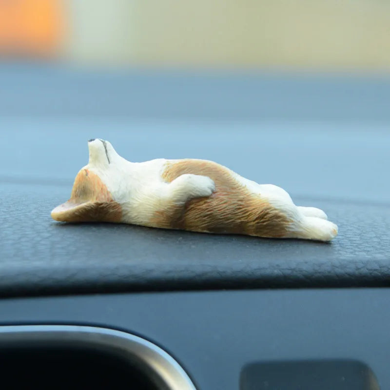 Mini Corgi Car Decoration Resin Crafts Dog Desk Decoration Decoration Simulation Cake Baking Decoration Kawaii Accessories