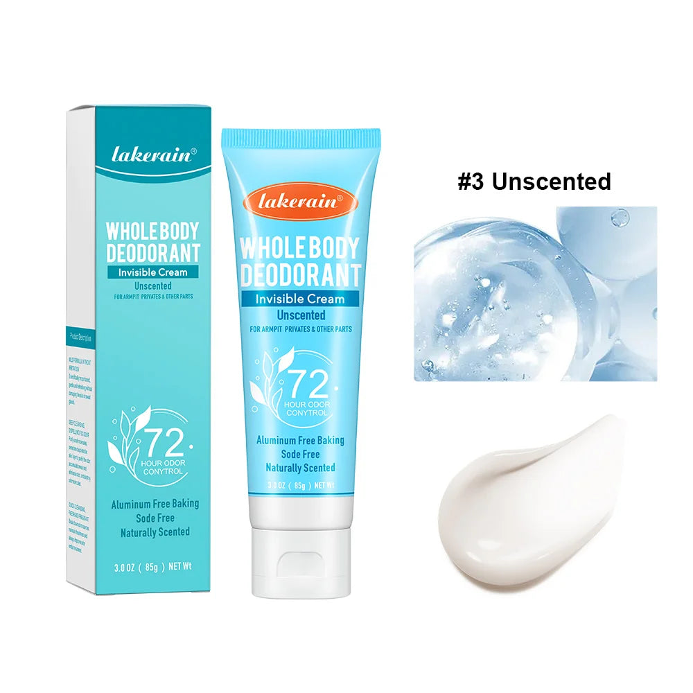 Whole Body Deodorant Deeply Improve Odor Refreshing Non-sticky Mild Formula Multiple Fragrances Creamy Texture Pre-Deodorant