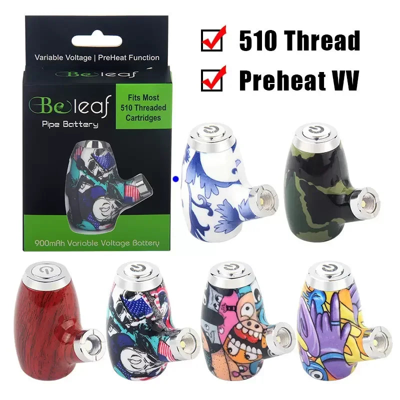 E Pipe Vape KY32 Batteria per sigaretta elettronica 900mAh 510 Filettatura Preriscaldamento Tensione variabile Fumo Mod per cartucce d'olio spesse