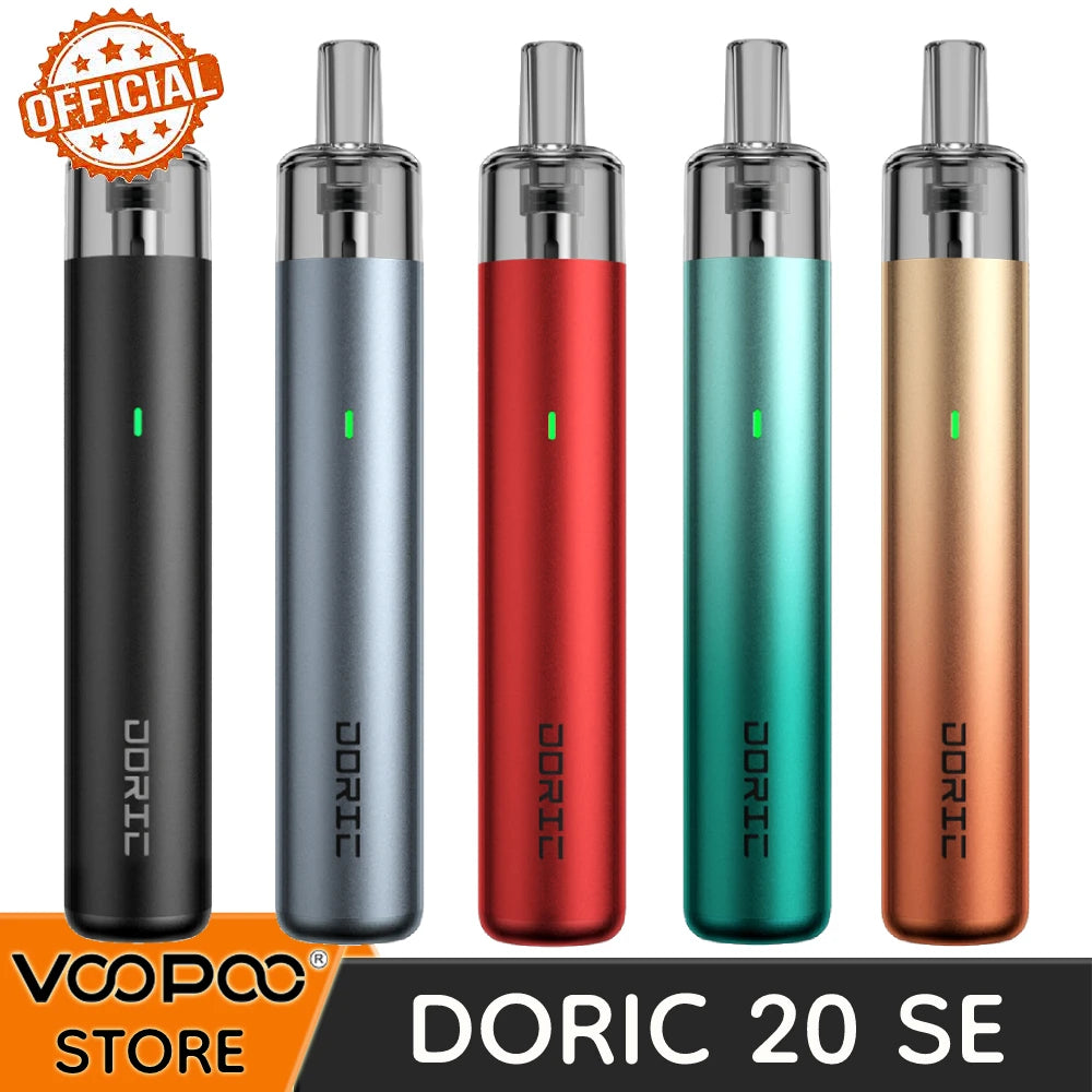 Kit originale VOOPOO Doric 20 SE Batteria da 1200 mAh Vape da 18 W con cartuccia ITO Pod da 2 ml Vaporizzatore per sigaretta elettronica da 1,0 ohm