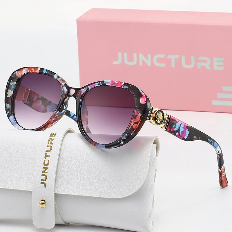 JUNCTURE Fashion Women Sunglasses dress up Sun Glasses Big frame Gradient Lady Glasses Party Holiday Gifts Sunglasses for Women
