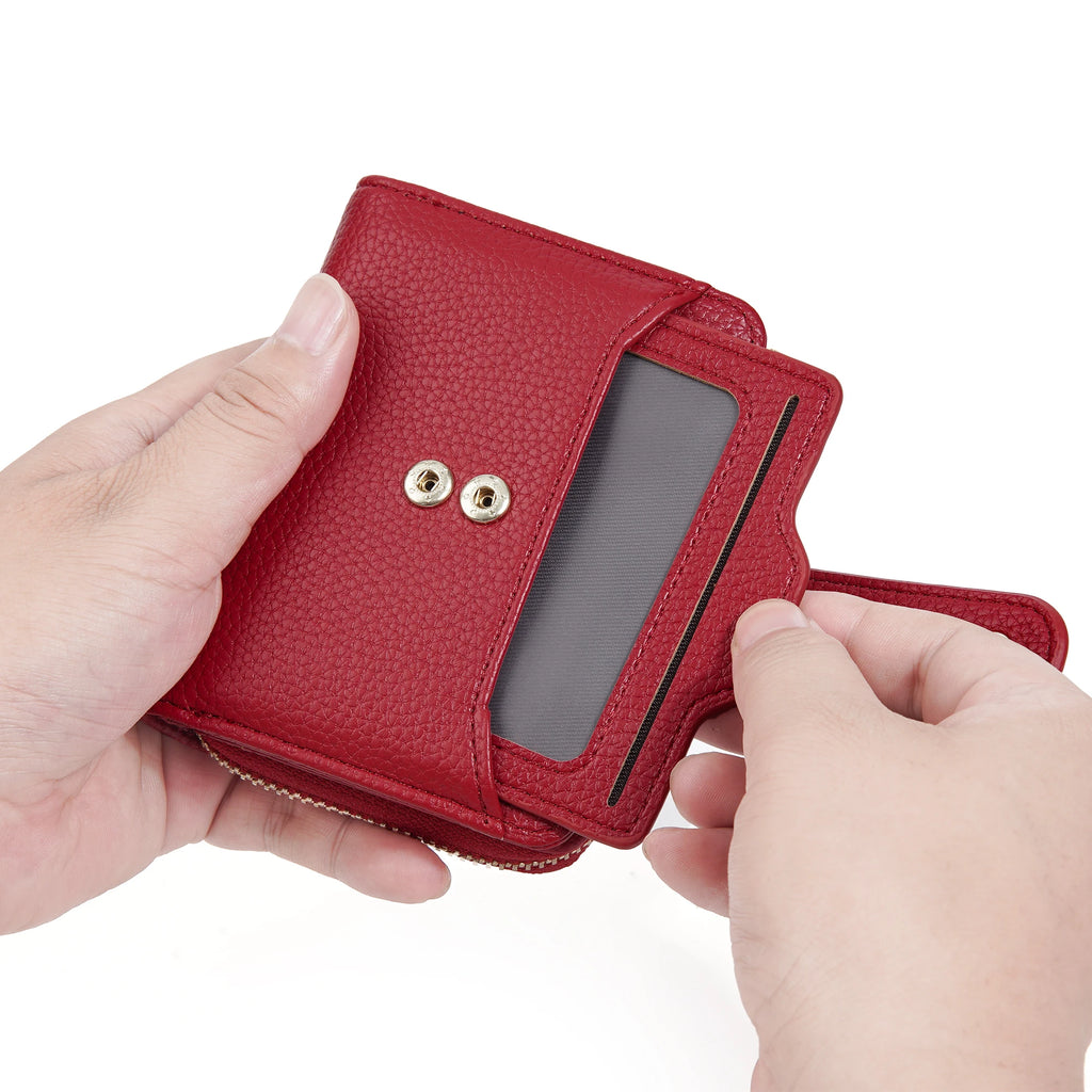 Portafoglio da Donna Baellerry Elegante con Chiusura a Zip, Multifunzionale con Protezione RFID, 6 Scomparti per Carte e Tasca per Monete, Regalo Minimalista