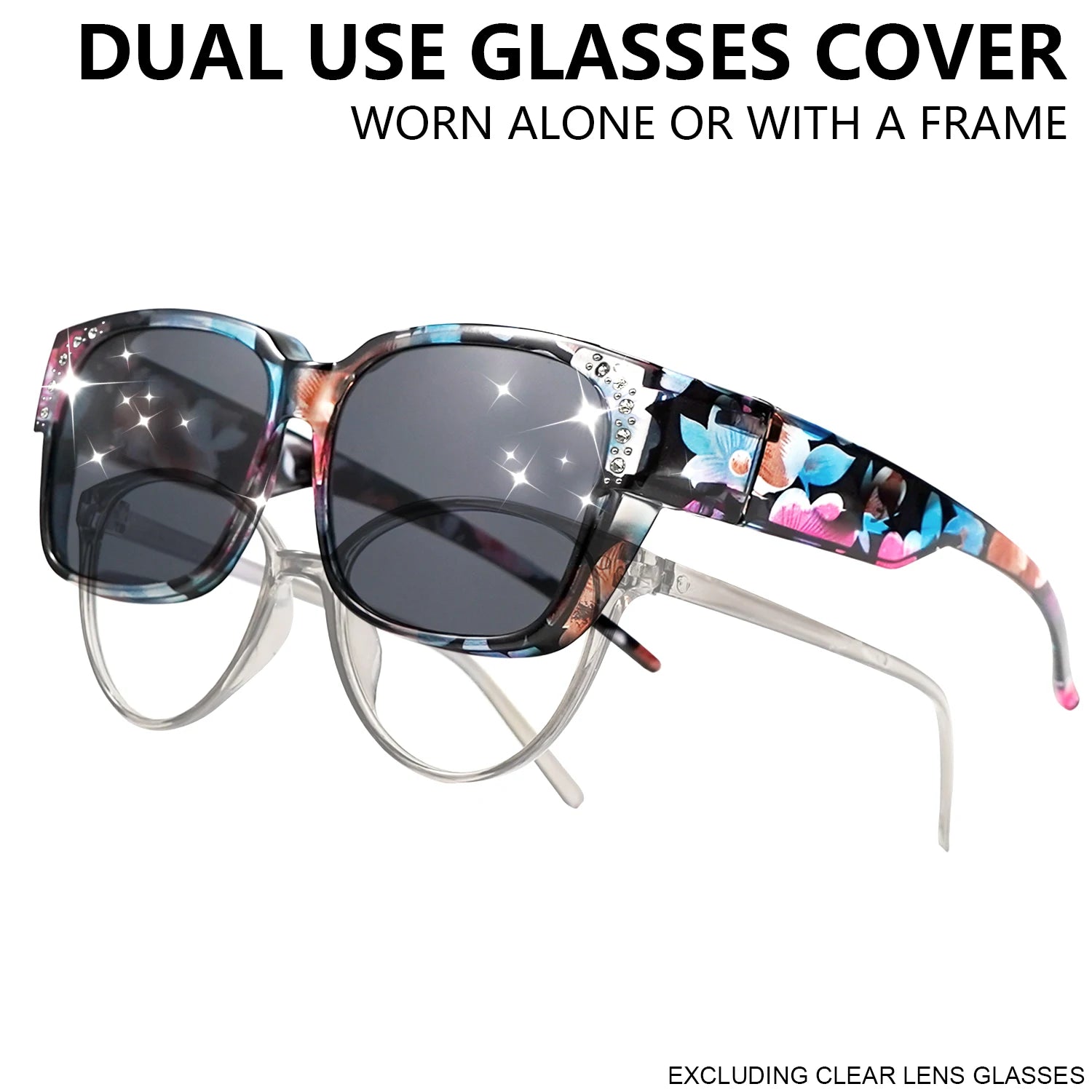 Oversized Square Fashion Sunglasses - Decorative Lenses for Fashion & Style, Stylish Eyewear, Elegant Eyewear