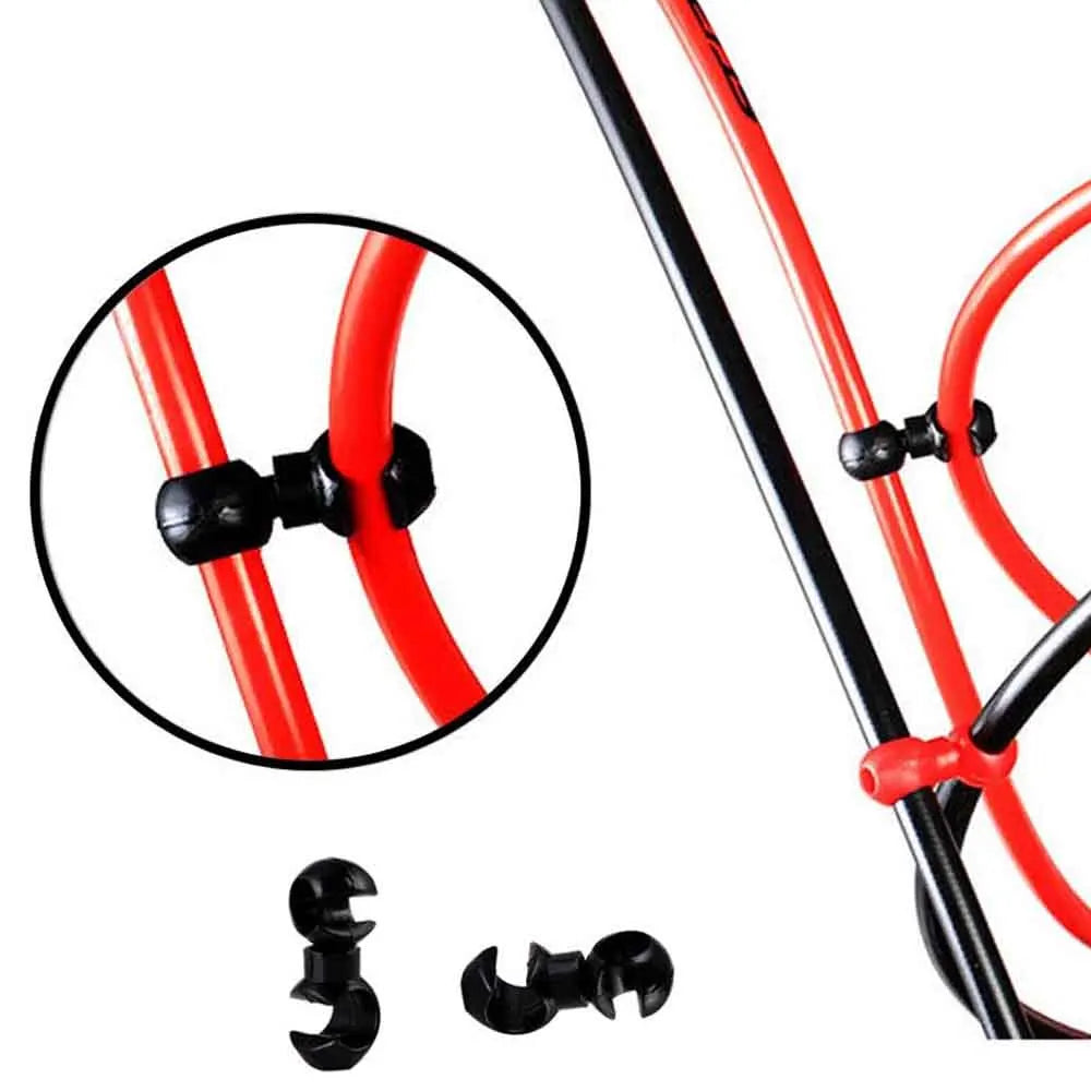 10 pz Girevole MTB Cavo Freno Pinze Bicicletta Shift Gear Cavo Fibbie Guida Linea Pinze Per Il Ciclismo Liscio Prestazioni Migliorate