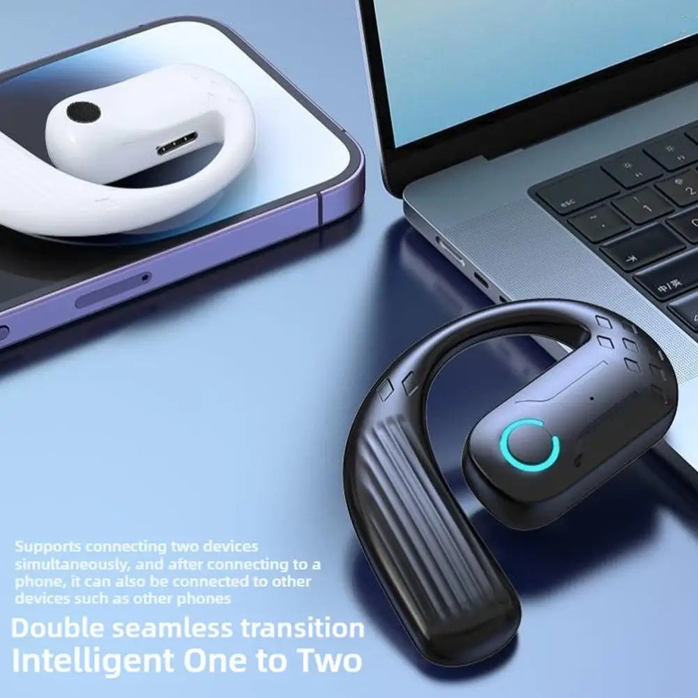 Cuffie Bluetooth wireless con gancio per l'orecchio per musica sportiva Batteria universale a lunga durata Auricolare con gancio per l'orecchio singolo