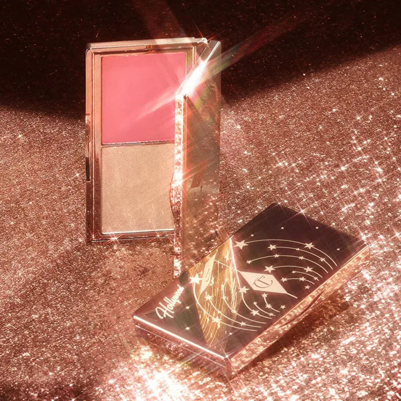 Fard CT Starlight in polvere, illuminante, due colori, delicato, a forma di cuore, cosmetici naturali