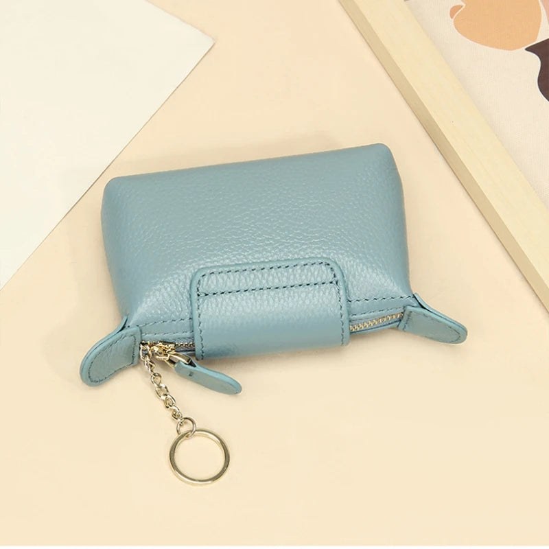 Portamonete da donna in pelle di mucca di nuova moda Porta carte creative per chiavi e rossetti Portaoggetti Portafoglio carino per donne e donne