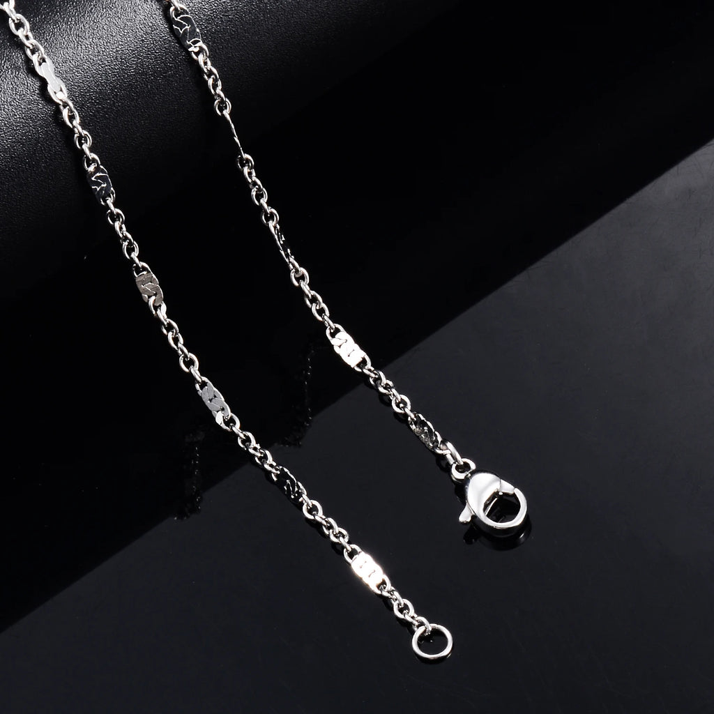 Collana sottile con catena a maglie minuscole in acciaio inossidabile da 1,8 mm di larghezza per donna uomo regalo di gioielli girocollo hip-hop creativo color argento/oro