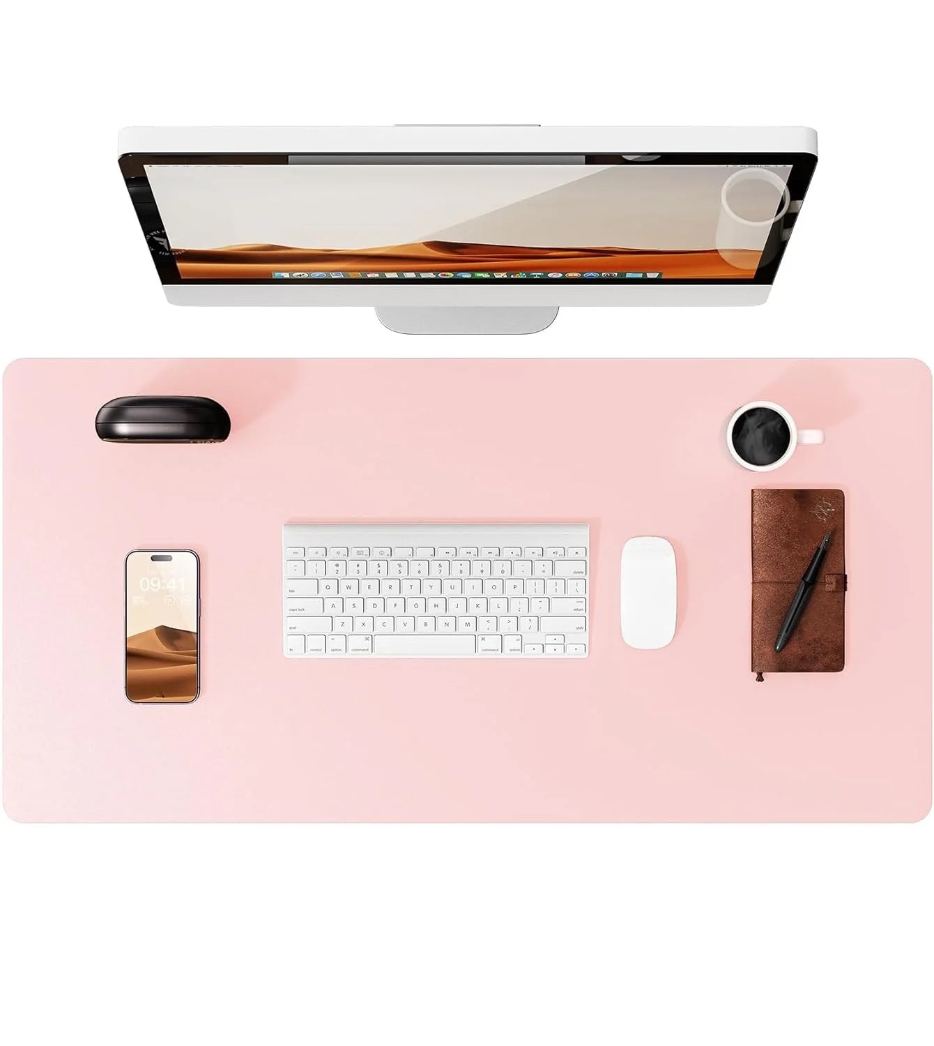 Tappetino Per Mouse Grande In Pelle PU Antiscivolo Per Scrivania E Laptop