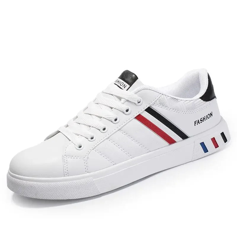 Sneakers casual da uomo, scarpe sportive comode e alla moda, mocassini da uomo di grandi dimensioni, sneakers vulcanizzate bianche piatte 46