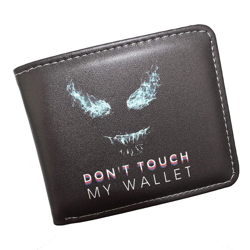 Stampa con lettere dal design carino NON TOUCH MY WALLET con portamonete corto